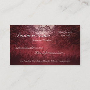 Carte de visite rouge de nuit