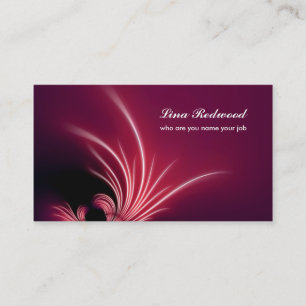 carte de visite rouge décoratif