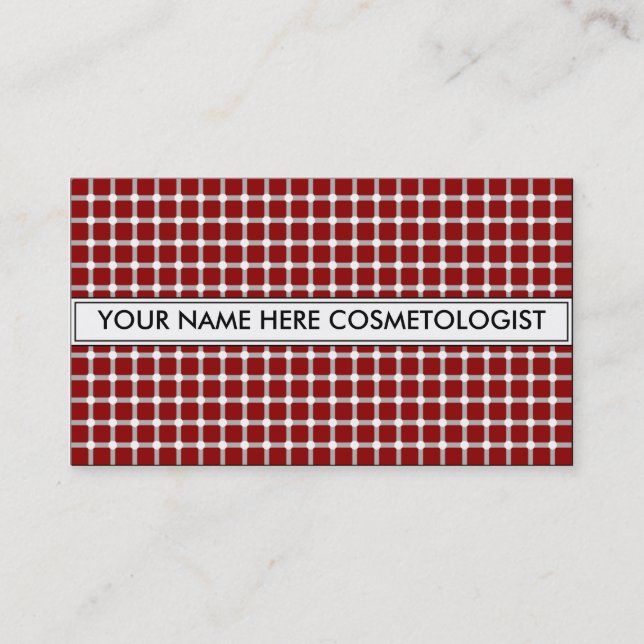 CARTE DE VISITE ROUGE D'ILLUSION DE COSMETOLOGIST (Devant)