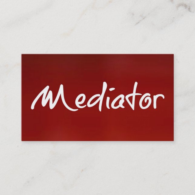 Carte de visite rouge du médiateur (Devant)