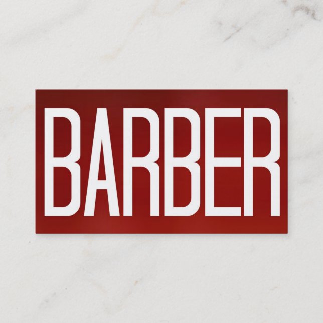 Carte de visite rouge en gras (Devant)