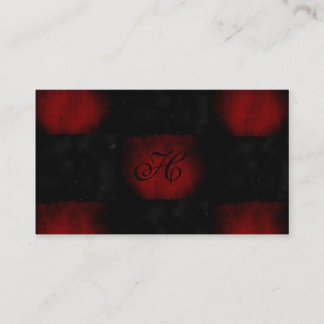 Carte de visite rouge et noir de Goth (Devant)