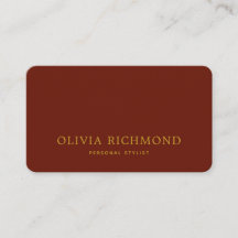 Carte de visite rouge et or de luxe