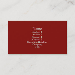 Carte De Visite Rouge foncé