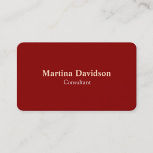 Carte De Visite Rouge foncé moderne créatif élégant