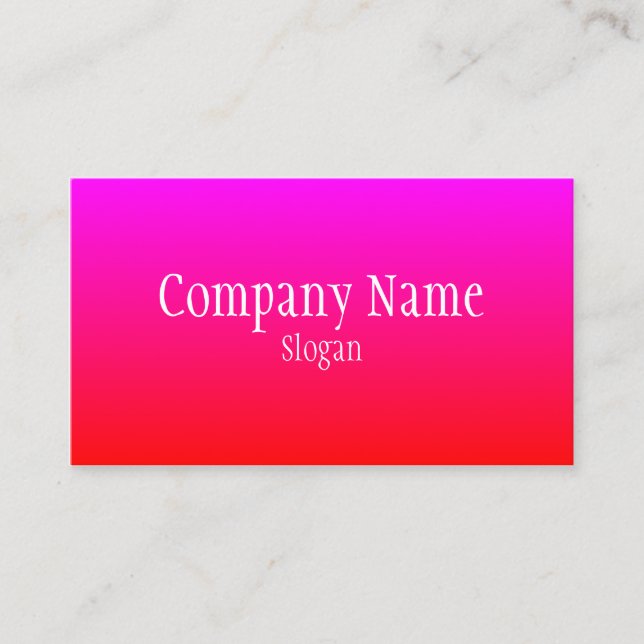 Carte De Visite Rouge Magenta Ombre (Devant)