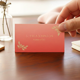 Carte de visite rouge minimaliste