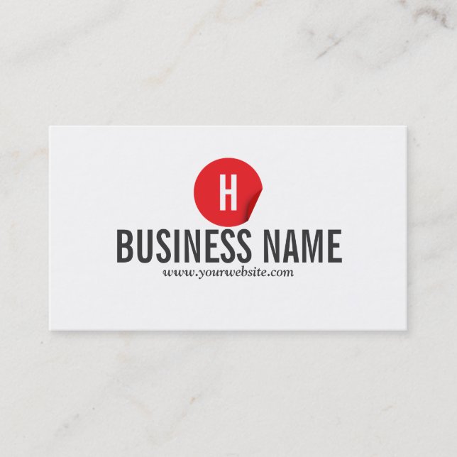 Carte de visite rouge moderne d'arbitre de point (Devant)