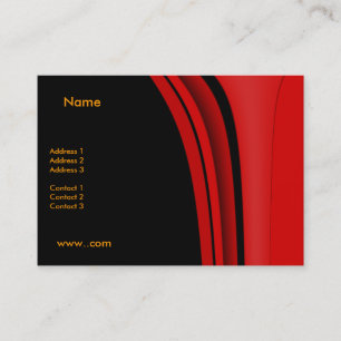 Carte de visite rouge moderne noir