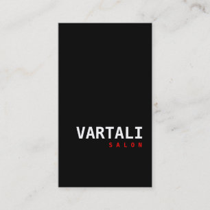 Carte de visite rouge noir moderne de magasin