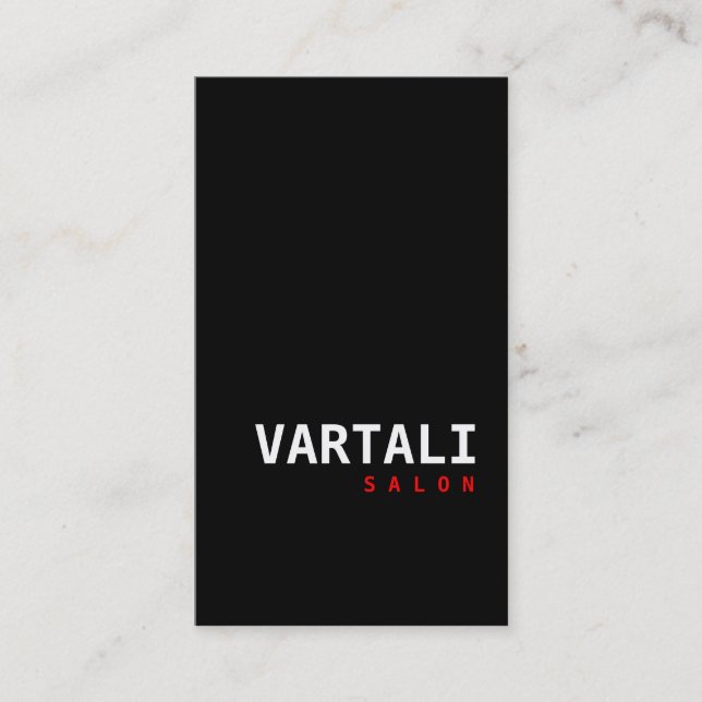 Carte de visite rouge noir moderne de magasin (Devant)