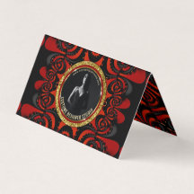 Rouge Noir + Or Funky Gothique Créatif