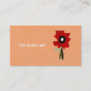 Carte de visite rouge orange