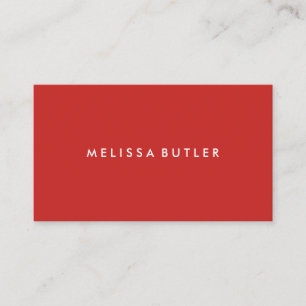 Carte De Visite Rouge professionnel minimaliste