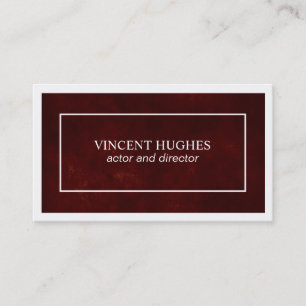 Carte De Visite Rouge profond // Bordures (blanc)