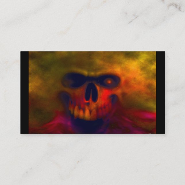 Carte de visite rouge sang de crâne de nuage de (Devant)