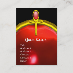 Carte De Visite ROUGE TALISMAN RUBY MONOGRAS noir clair