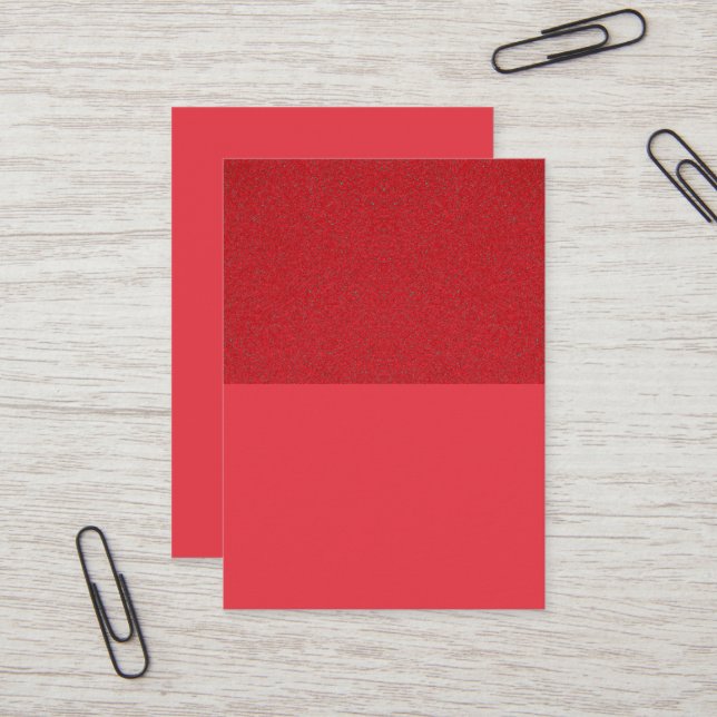 Carte de visite rouge tomate texturé - Personnalis (Devant/Arrière en situation)