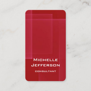 Carte De Visite Rouge vertical Abstrait moderne élégant tendance