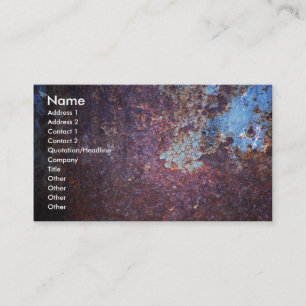 Carte De Visite Rouille bleue