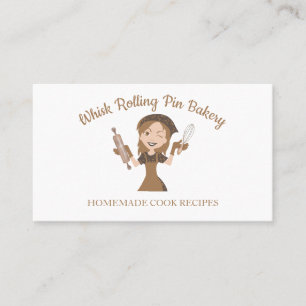 Carte De Visite Rouleau à pâtisserie Fouet de boulangerie Logo mar