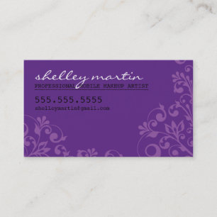 Carte De Visite ROULEAU CLAIR BIO motif violet violet violet