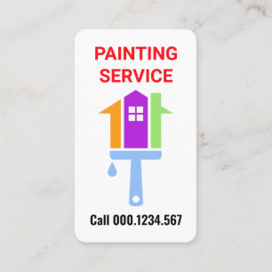 Carte De Visite Rouleau de peinture créatif pour la maison