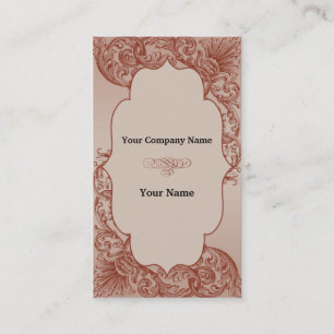Carte De Visite Rouleau en filigrane vintage de crème et de