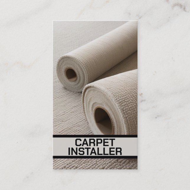 Carte De Visite Rouleaux de tapis de l'installateur de tapis (Devant)