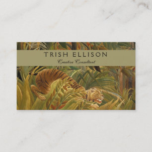 Carte De Visite Rousseau Jungle Tropical Tiger Art