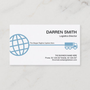 Carte De Visite Route de transport logistique Blue Globe