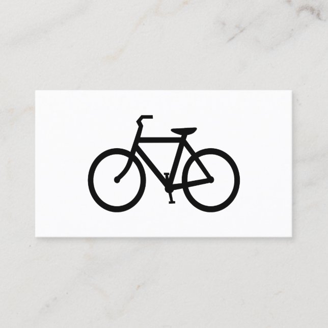 Carte De Visite Route de Vélo Noir (Devant)