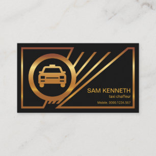 Carte De Visite Routes de voyage Gold Line Pilote de taxi frontali