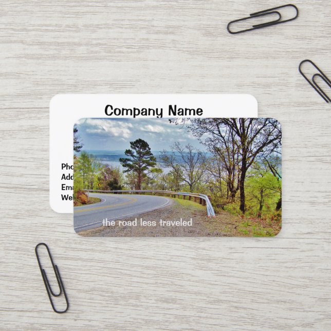 Carte de visite routier moins voyagé (Devant/Arrière en situation)