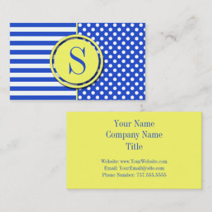 Carte De Visite Royal Blue Pois and Stripes par STaylor