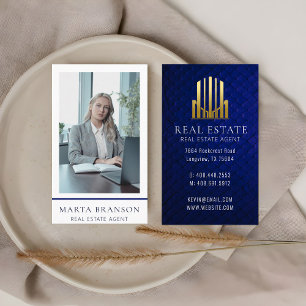 Carte De Visite Royal Blue Professional Immobilier