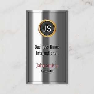 Carte de visite royal de regard en métal de chrome