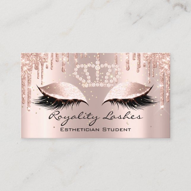 Carte De Visite Royal Makeup Artist Lashes Parties scintillant Dri (Devant)