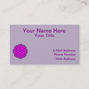 Carte De Visite Ruban à fleurs violettes