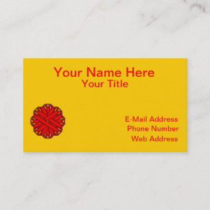 Carte De Visite Ruban de fleurs rouges par Kenneth Yoncich