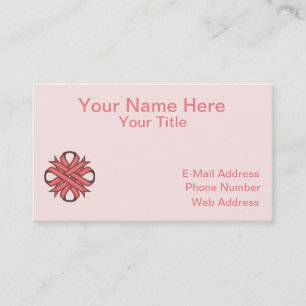Carte De Visite Ruban de trèfle rose par Kenneth Yoncich