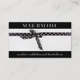 Carte De Visite Ruban noir et blanc