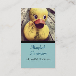 Carte De Visite Rubber Jaune Ducky a besoin d'un bain !