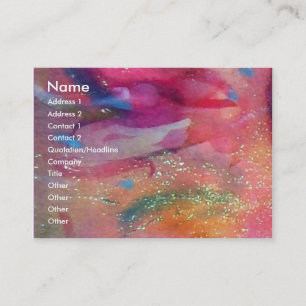 Carte De Visite RUBY ABSTRAIT, bleu clair rose