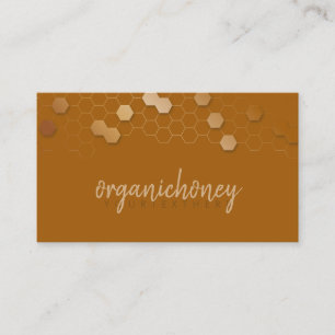 Carte De Visite Rucher en nid d'abeille Glam Gold