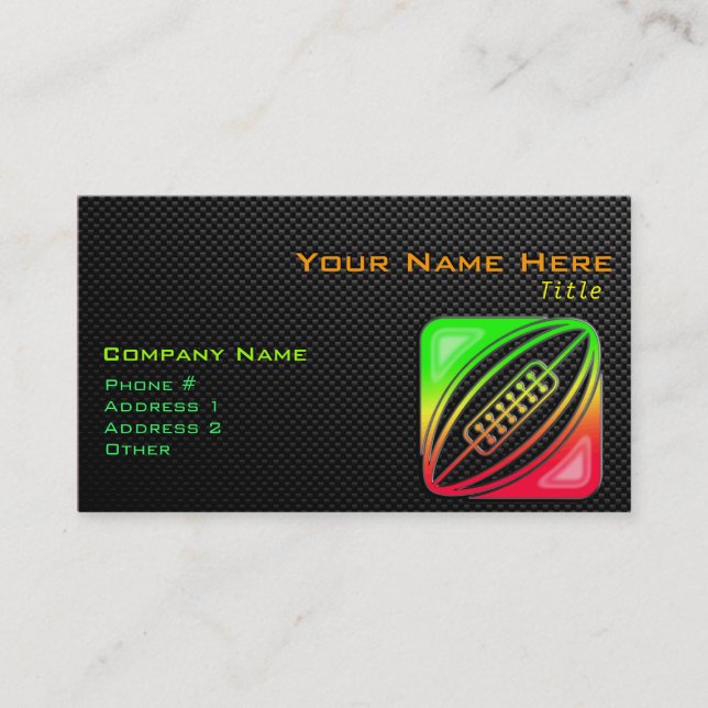 Carte De Visite Rugby lisse (Devant)