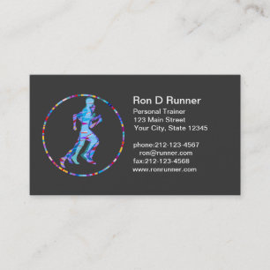 Carte De Visite Runner in Motion Art