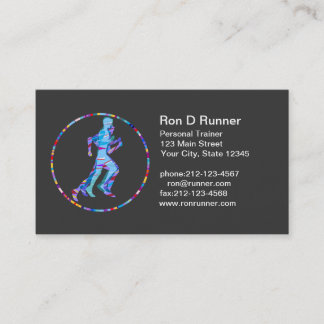 Carte De Visite Runner in Motion Art