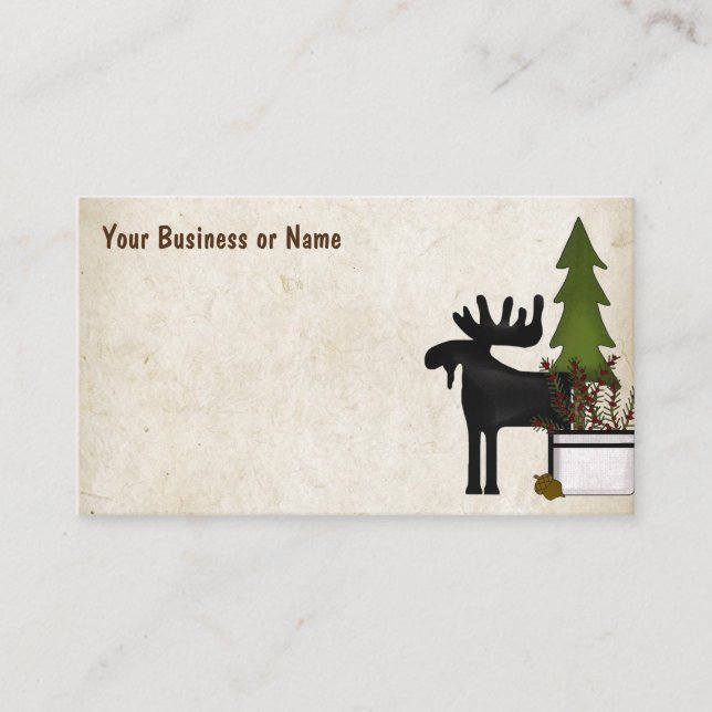 Carte De Visite Russe Pays Silhouette Moose (Devant)