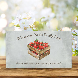 Carte De Visite Rustic Watercolor Family Farm, produits locaux